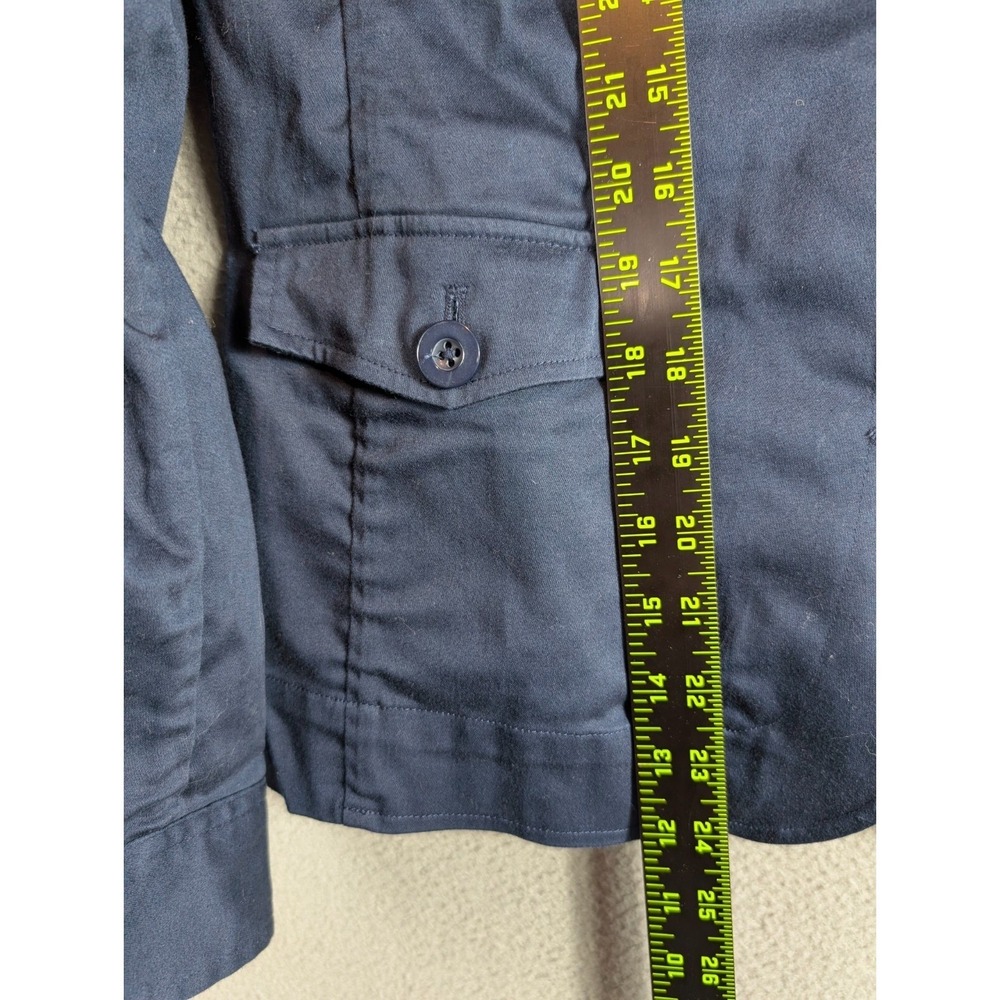 Orvis Barn Jacket Womens 16 Cotton Canvas Blue Chore Lined Utility Cabin Stretch - Picture 9 of 10